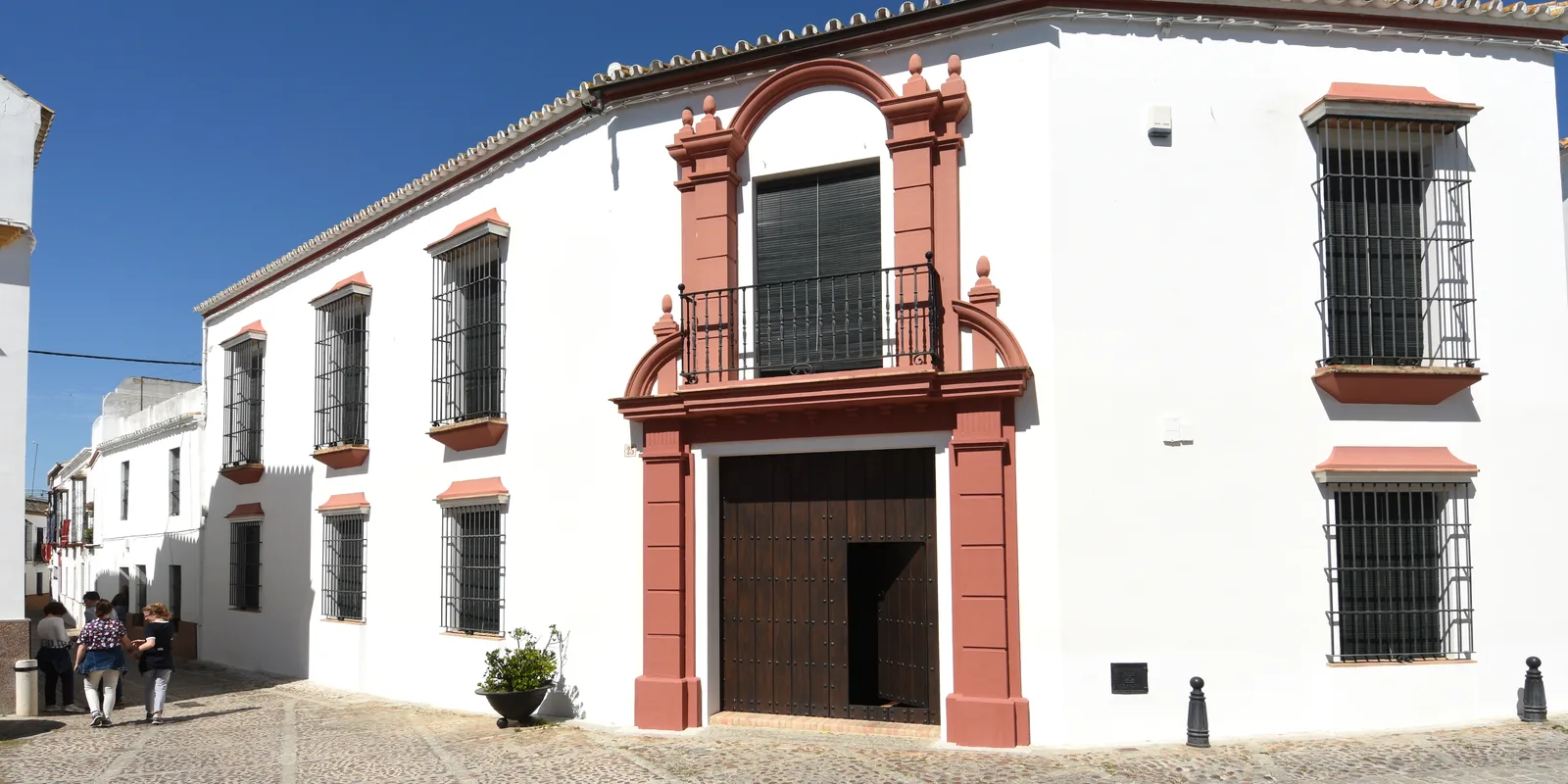 Old town street in Carmona leading to the Puerta de Sevilla gate